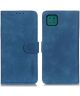 KHAZNEH Samsung Galaxy A22 5G Hoesje Retro Wallet Book Case Blauw