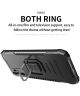 Samsung Galaxy A72 Hoesje met Metalen Kickstand Ring Houder Zwart