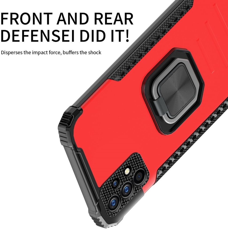 Samsung Galaxy A32 4G Hoesje met Metalen Magnetische Kickstand Zwart afbeelding 8