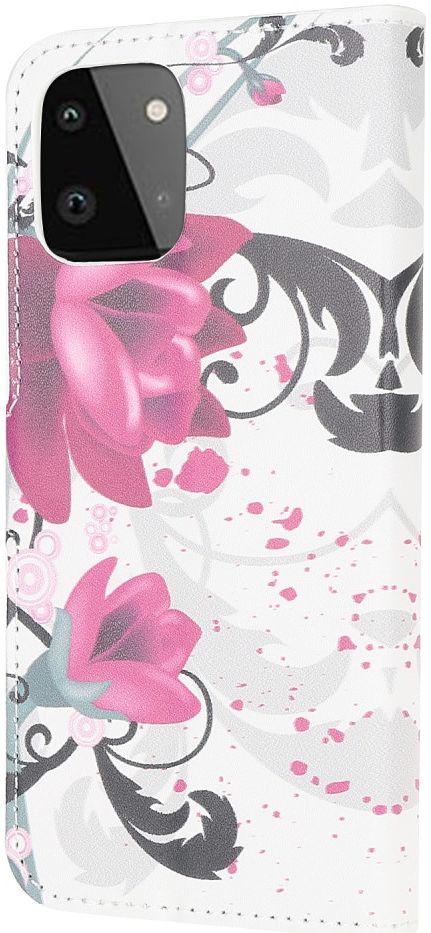 Samsung Galaxy A22 5G Hoesje Portemonnee met Bloemen Print afbeelding 2