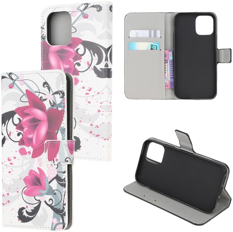 Samsung Galaxy A22 5G Hoesje Portemonnee met Bloemen Print afbeelding 7