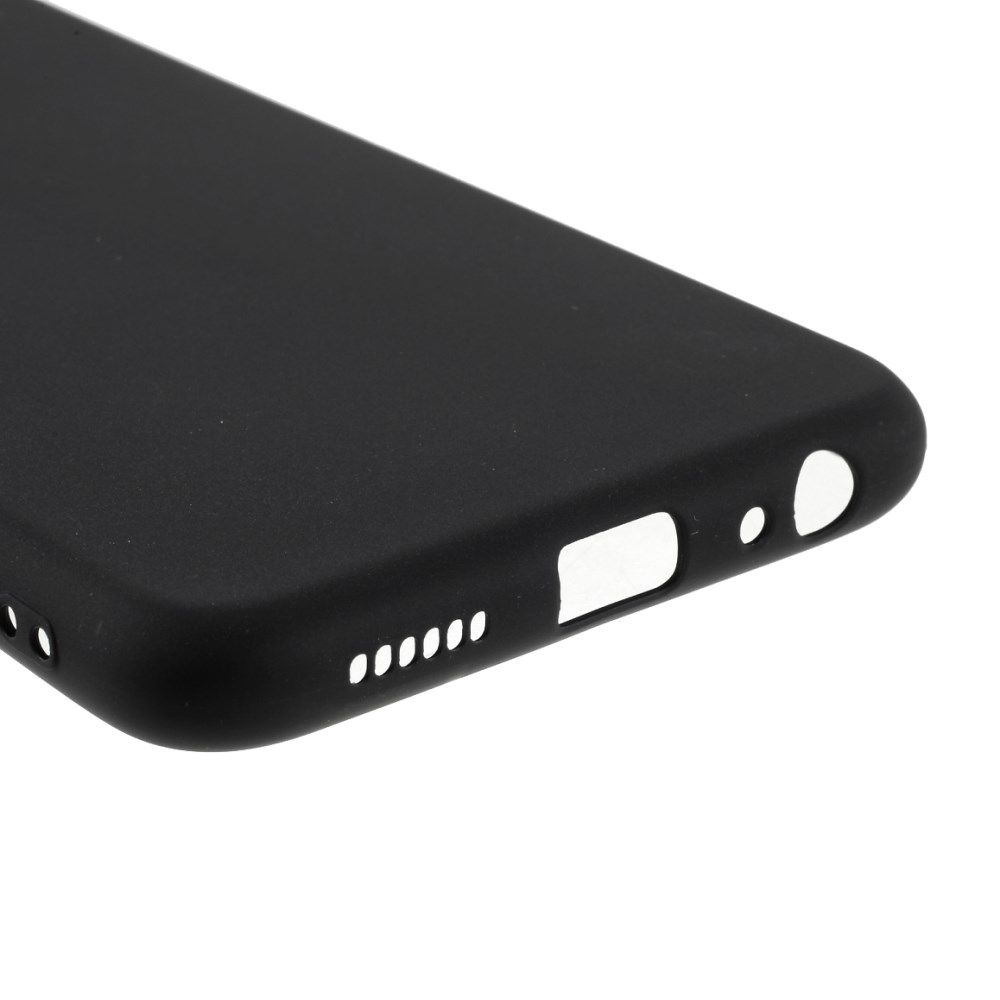 Samsung Galaxy A22 5G Hoesje Dun TPU Matte Back Cover Zwart afbeelding 5