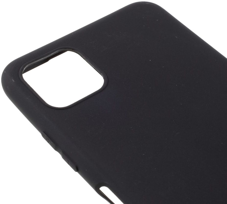 Samsung Galaxy A22 5G Hoesje Dun TPU Matte Back Cover Zwart afbeelding 6