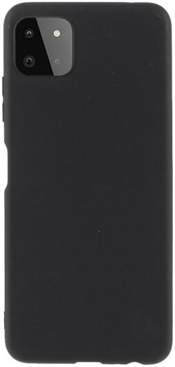 Samsung Galaxy A22 5G Hoesje Dun TPU Matte Back Cover Zwart afbeelding 1
