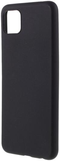 Samsung Galaxy A22 5G Hoesje Dun TPU Matte Back Cover Zwart afbeelding 2