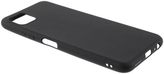 Samsung Galaxy A22 5G Hoesje Dun TPU Matte Back Cover Zwart afbeelding 4