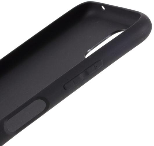 Samsung Galaxy A22 5G Hoesje Dun TPU Matte Back Cover Zwart afbeelding 8