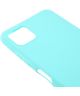 Samsung Galaxy A22 5G Hoesje Dun TPU Matte Back Cover Neon Blauw