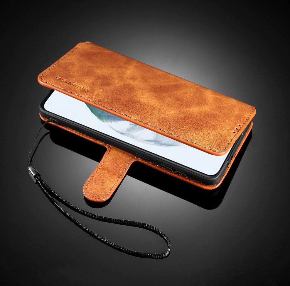DG Ming Samsung Galaxy S21 FE Hoesje Retro Wallet Book Case Lichtbruin afbeelding 8