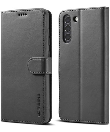 LC.IMEEKE Samsung Galaxy S21 FE Hoesje Wallet Book Case Zwart Hoesjes