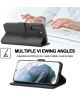 LC.IMEEKE Samsung Galaxy S21 FE Hoesje Wallet Book Case Zwart
