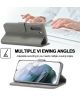 LC.IMEEKE Samsung Galaxy S21 FE Hoesje Wallet Book Case Grijs