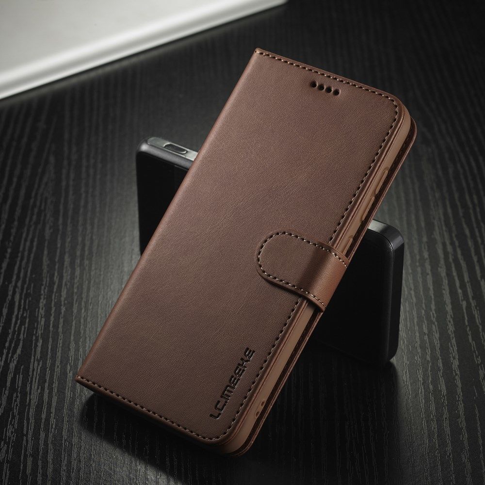 LC.IMEEKE Samsung Galaxy S21 FE Hoesje Wallet Book Case Bruin afbeelding 5