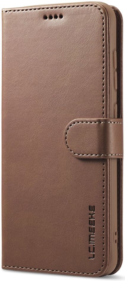 LC.IMEEKE Samsung Galaxy S21 FE Hoesje Wallet Book Case Bruin afbeelding 3