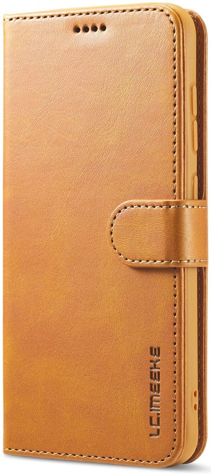 LC.IMEEKE Samsung Galaxy S21 FE Hoesje Wallet Book Case Lichtbruin afbeelding 3