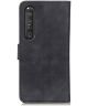 KHAZNEH Sony Xperia 1 III Hoesje Retro Wallet Book Case Zwart