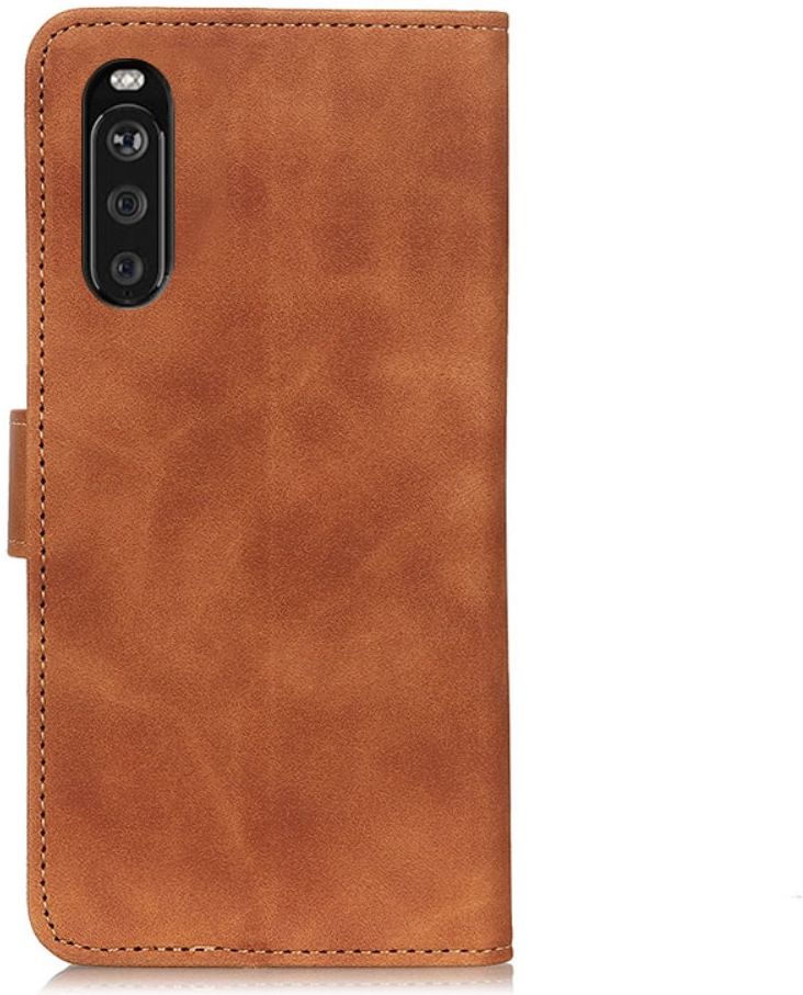 KHAZNEH Sony Xperia 10 III Hoesje Retro Wallet Book Case Bruin afbeelding 3