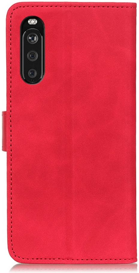 KHAZNEH Sony Xperia 10 III Hoesje Retro Wallet Book Case Rood afbeelding 3