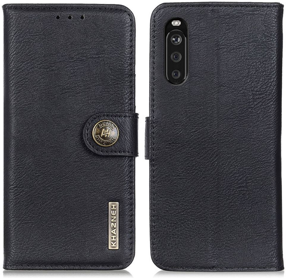 KHAZNEH Sony Xperia 10 III Hoesje Wallet Book Case Zwart afbeelding 6