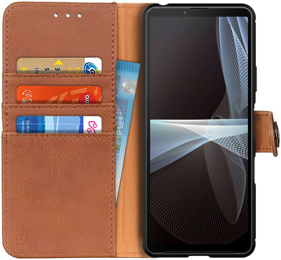 KHAZNEH Sony Xperia 10 III Hoesje Wallet Book Case Bruin afbeelding 1