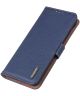 KHAZNEH Sony Xperia 1 III Hoesje Wallet Book Case Echt Leer Blauw