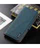 KHAZNEH Sony Xperia 1 III Hoesje Wallet Book Case Echt Leer Groen