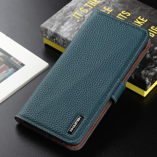 KHAZNEH Sony Xperia 1 III Hoesje Wallet Book Case Echt Leer Groen afbeelding 7