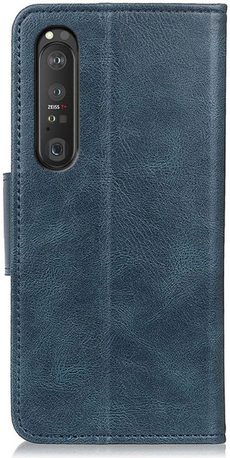 Sony Xperia 1 III Hoesje Portemonnee Book Case Kunstleer Blauw afbeelding 2
