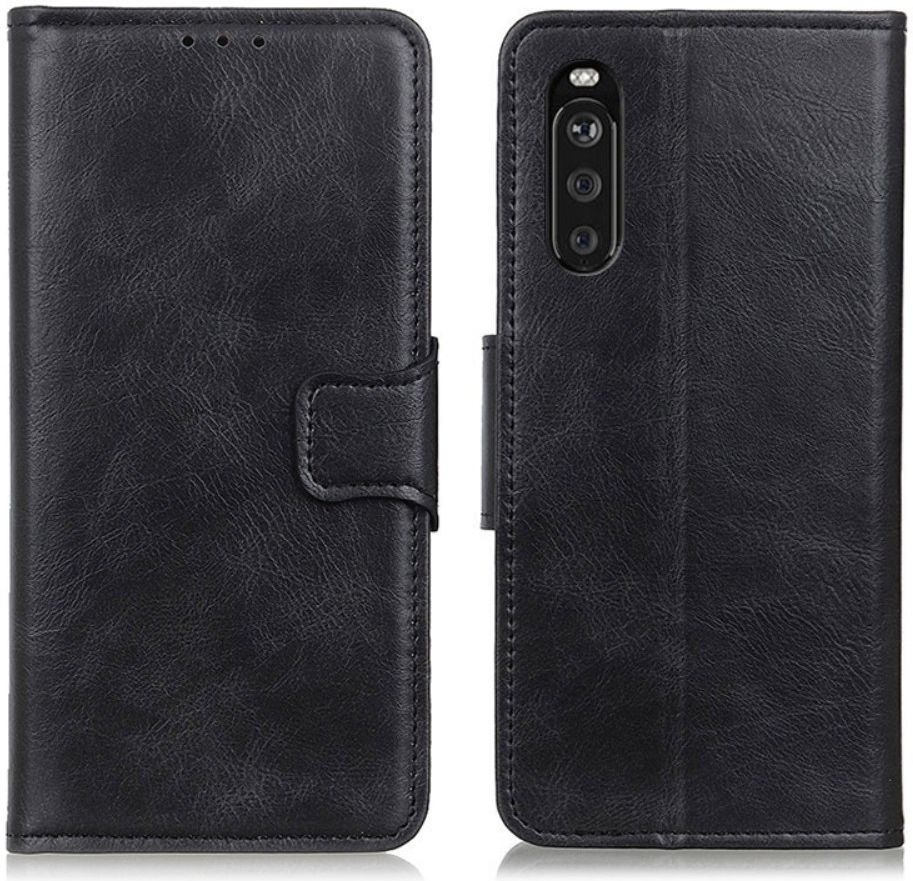 Sony Xperia 10 III Hoesje Portemonnee Book Case Kunstleer Zwart afbeelding 8