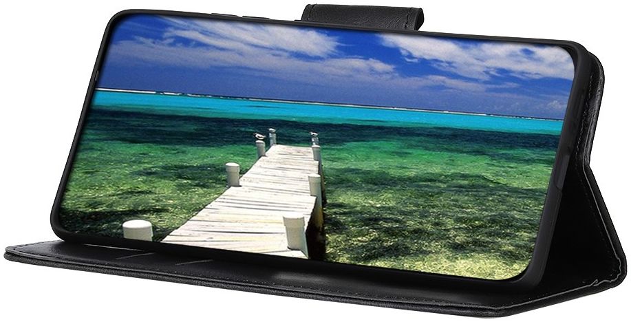 Sony Xperia 10 III Hoesje Portemonnee Book Case Kunstleer Zwart afbeelding 4