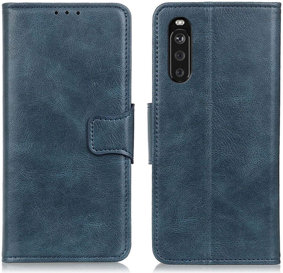 Sony Xperia 10 III Hoesje Portemonnee Book Case Kunstleer Blauw afbeelding 7