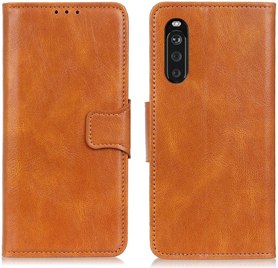 Sony Xperia 10 III Hoesje Portemonnee Book Case Kunstleer Bruin afbeelding 7
