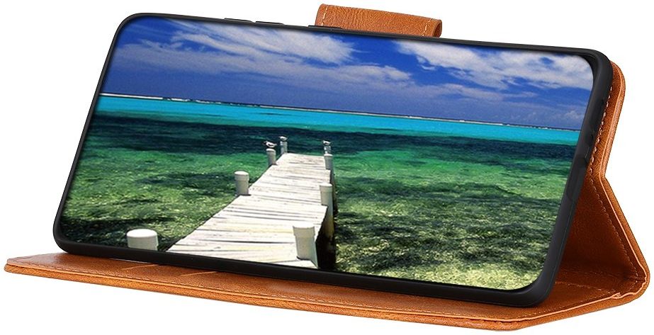 Sony Xperia 10 III Hoesje Portemonnee Book Case Kunstleer Bruin afbeelding 4