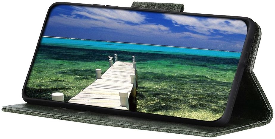 Sony Xperia 10 III Hoesje Portemonnee Book Case Kunstleer Groen afbeelding 4