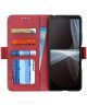 Sony Xperia 10 III Hoesje Portemonnee Kunstleer Book Case Rood