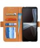 Sony Xperia 10 III Hoesje Portemonnee Kunstleer Book Case Lichtbruin