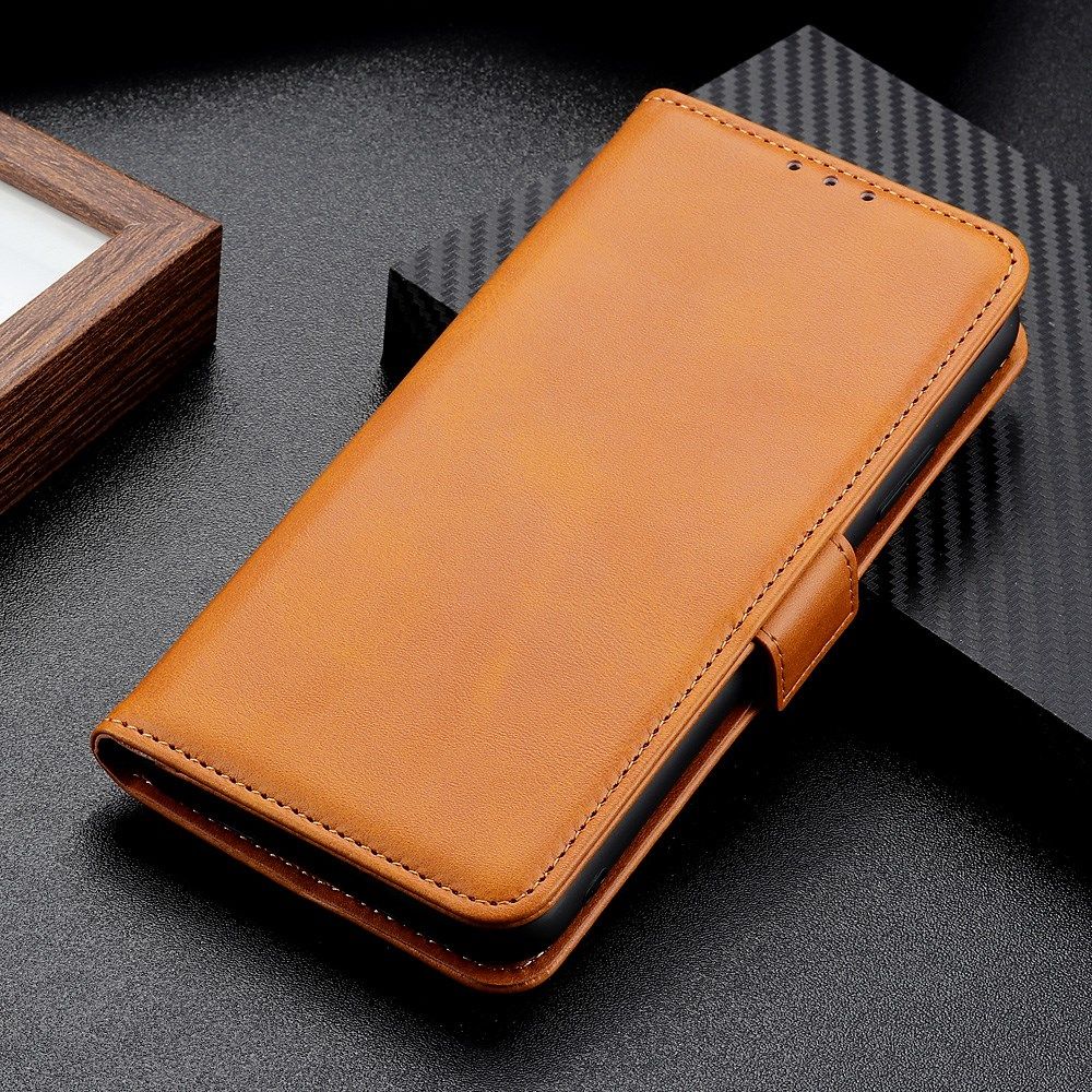 Sony Xperia 10 III Hoesje Portemonnee Kunstleer Book Case Lichtbruin afbeelding 4