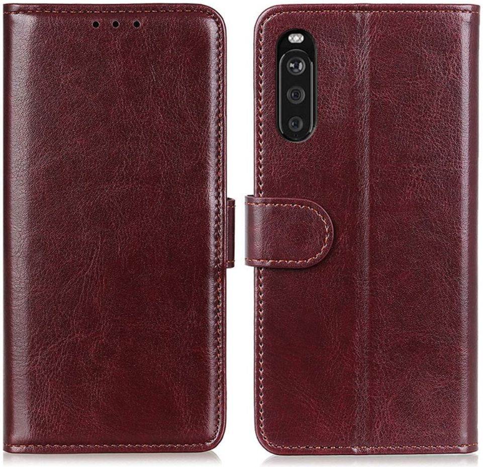 Sony Xperia 10 III Hoesje Portemonnee Wallet Book Case Bruin afbeelding 7