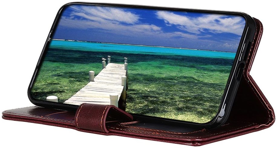 Sony Xperia 10 III Hoesje Portemonnee Wallet Book Case Bruin afbeelding 4