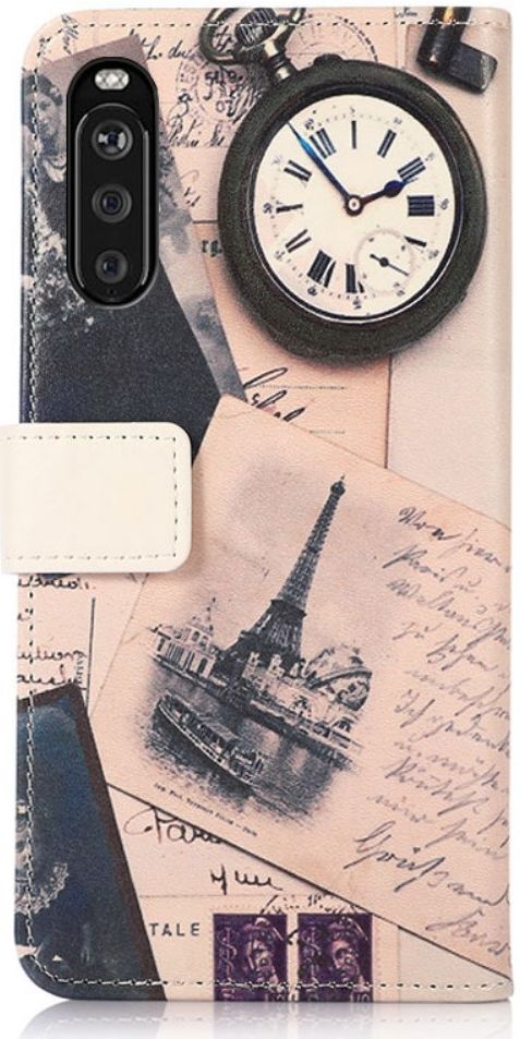 Sony Xperia 10 III Hoesje Portemonnee Book Case met Eiffeltoren Print afbeelding 2