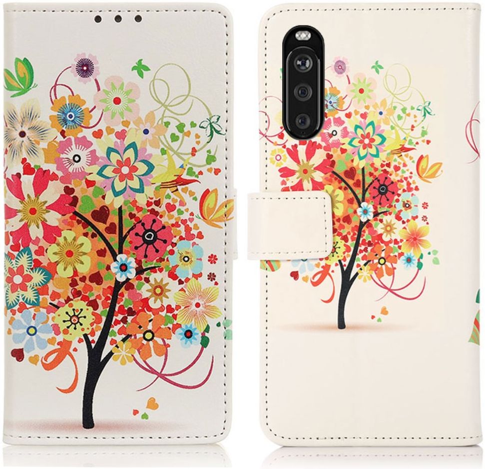 Sony Xperia 10 III Hoesje Portemonnee Book Case met Bloemen Print afbeelding 6