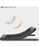 Xiaomi Redmi 9T Hoesje Geborsteld TPU Flexibele Back Cover Zwart