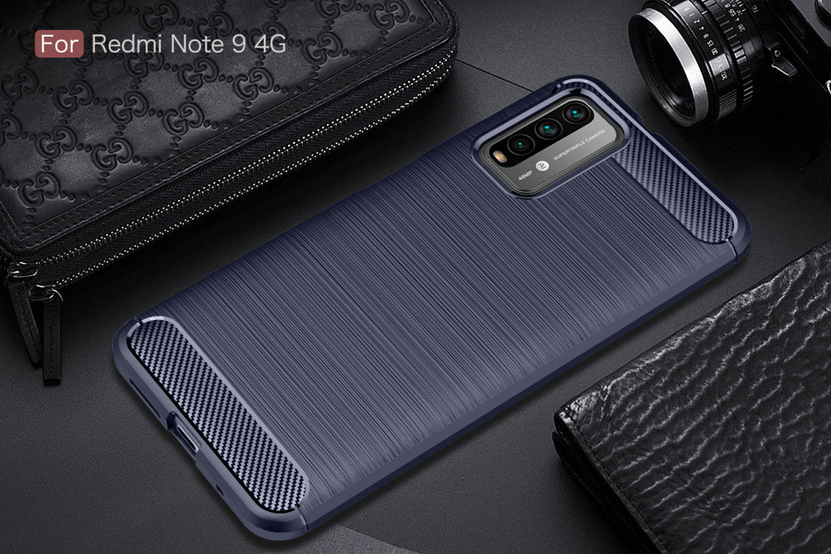 Xiaomi Redmi 9T Hoesje Geborsteld TPU Flexibele Back Cover Blauw afbeelding 4