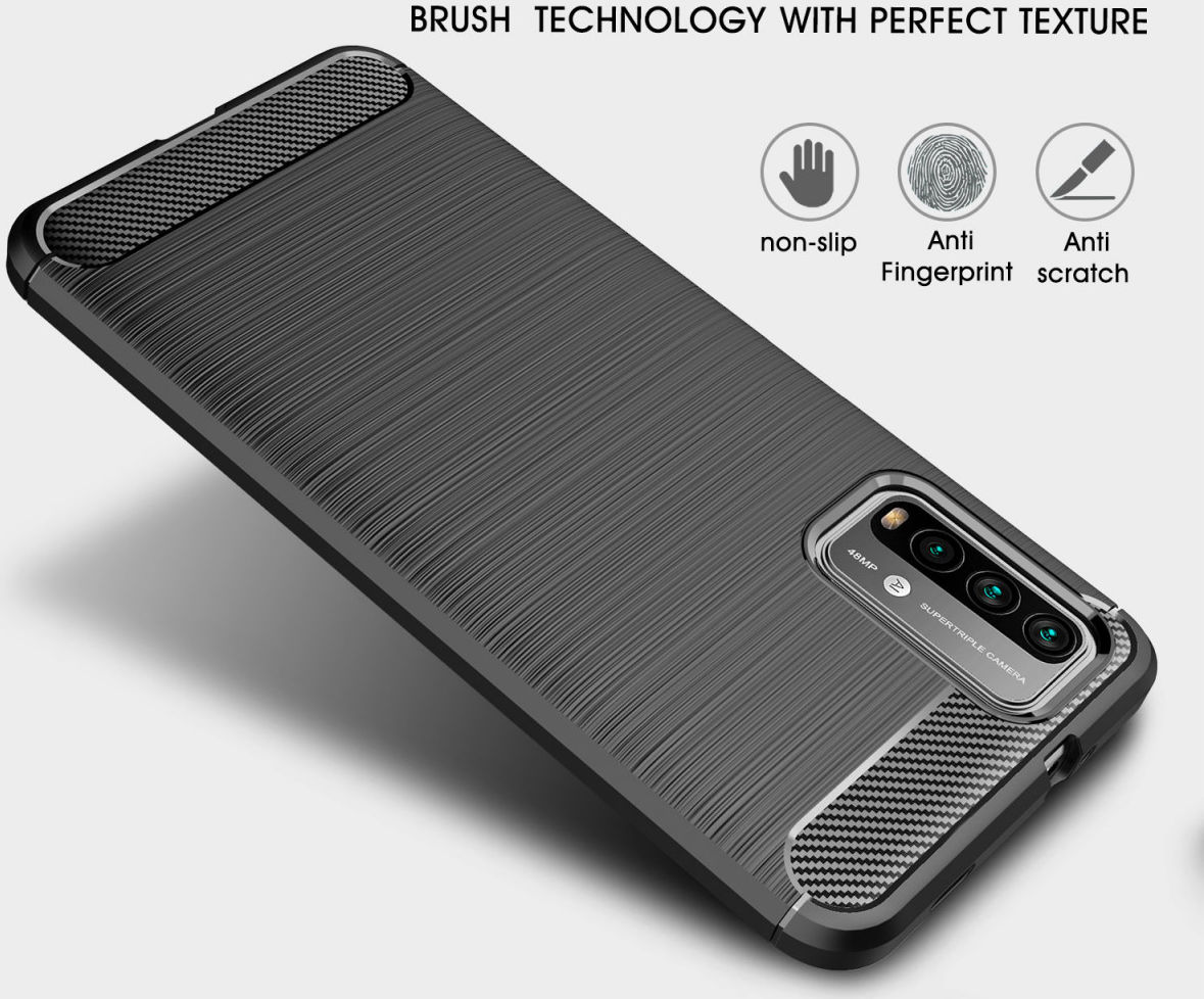 Xiaomi Redmi 9T Hoesje Geborsteld TPU Flexibele Back Cover Blauw afbeelding 7