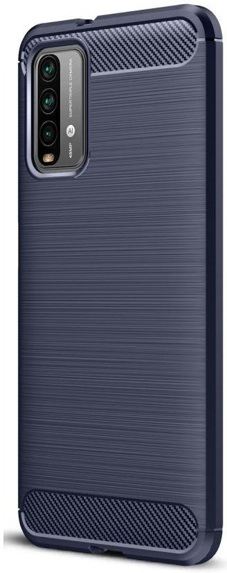 Xiaomi Redmi 9T Hoesje Geborsteld TPU Flexibele Back Cover Blauw afbeelding 1
