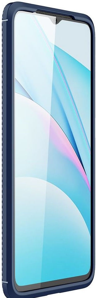 Xiaomi Redmi 9T Hoesje Siliconen Carbon TPU Back Cover Blauw afbeelding 2