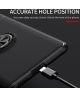 Xiaomi Poco F3/Mi 11i Hoesje Magnetische Metalen Ring Kickstand Zwart