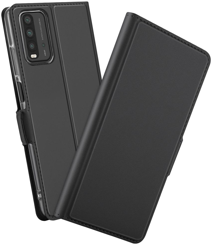 Xiaomi Redmi 9T Hoesje Portemonnee Book Case Kunstleer Zwart afbeelding 1