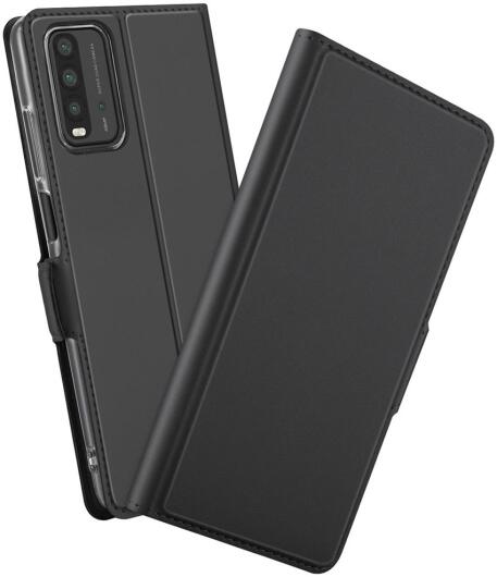 Xiaomi Redmi 9T Hoesje Portemonnee Book Case Kunstleer Zwart afbeelding 1