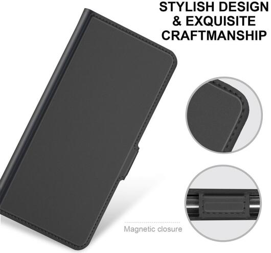 Xiaomi Redmi 9T Hoesje Portemonnee Book Case Kunstleer Zwart afbeelding 5